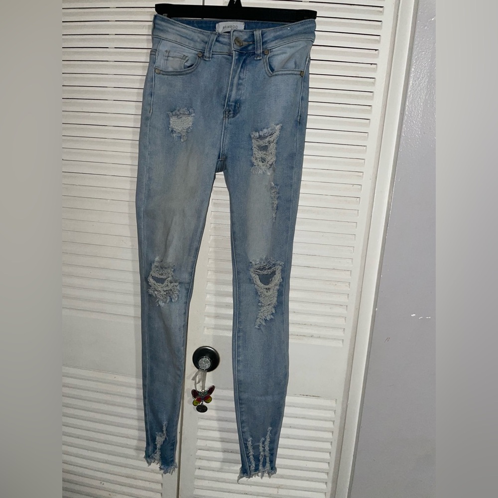 Bamboo Skinny Jeans Size 1 Juniors Blue